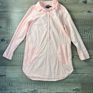 Island Company Peach 3/4 Button-Up Long Sleeve with Pockets Like New Size Medium